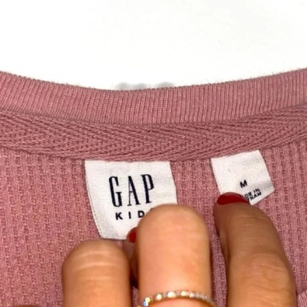GAP Girls Waffle Knit Long Sleeve Dress Pink Size 8 (Medium) EUC